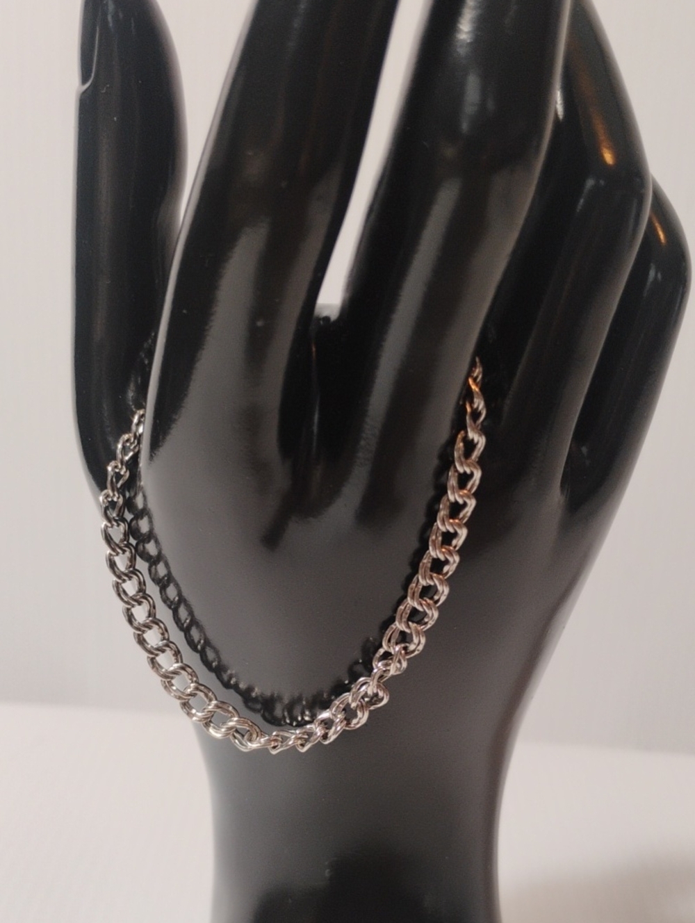 James Avery Double Curb Chain Charm Bracelet Approx 7" + - Picture 2 of 3